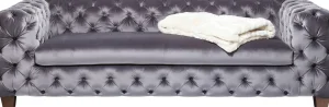 DIVANO DESIRE 3-SEATER VELLUTO GRIGIO ARGENTO - KARE