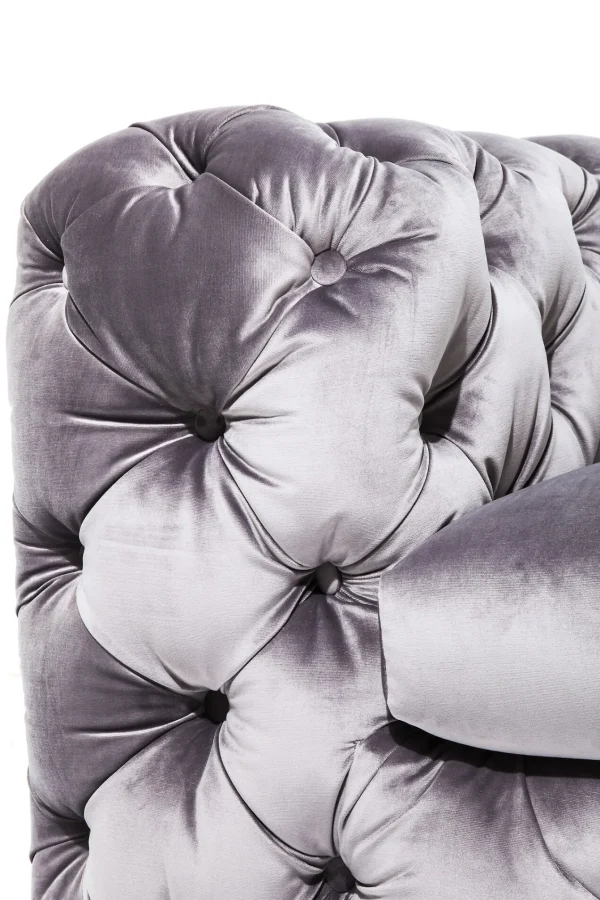 DIVANO DESIRE 3-SEATER VELLUTO GRIGIO ARGENTO - KARE