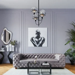 DIVANO DESIRE 3-SEATER VELLUTO GRIGIO ARGENTO - KARE