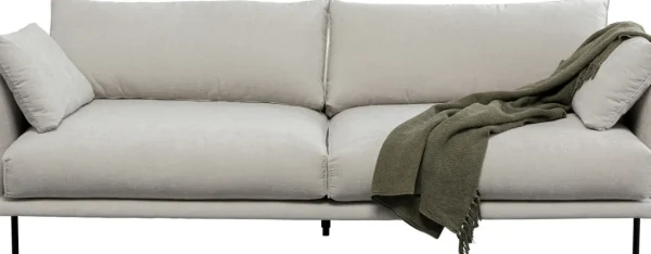 Divano Edna 3-posti crema 245cm - KARE