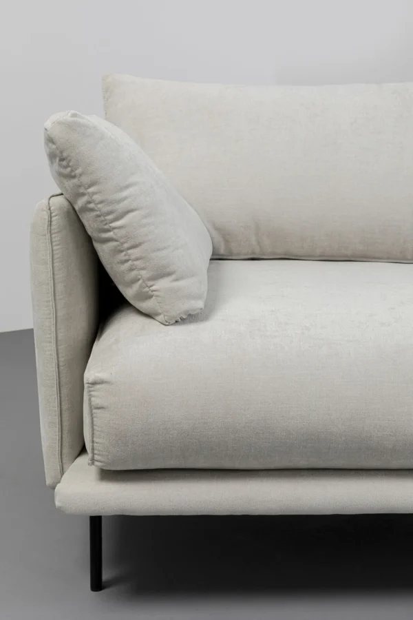 Divano Edna 3-posti crema 245cm - KARE