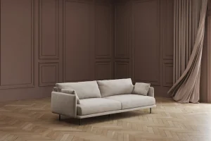 Divano Edna 3-posti crema 245cm - KARE