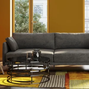 Divano Edna 3-posti grigio 245cm - KARE