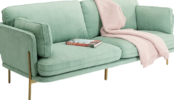 Divano Shirly 3-posti verde 221cm - KARE