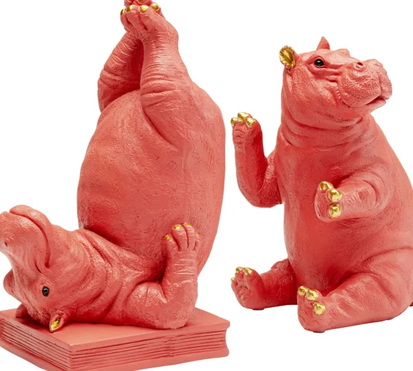 Fermalibro Hippo rosa (2/set) - KARE