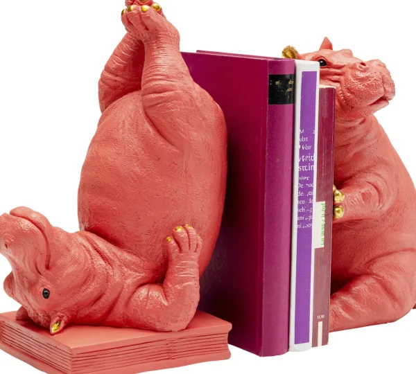 Fermalibro Hippo rosa (2/set) - KARE