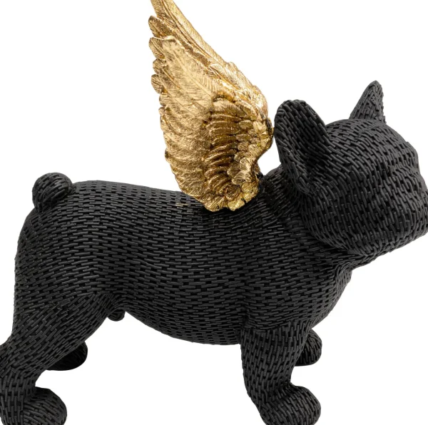Figura decorativa Angel Dog nero 25cm - KARE