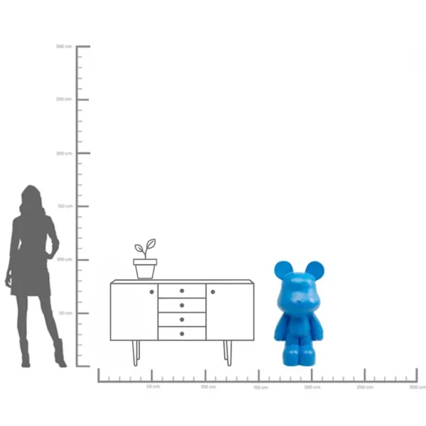 Figura decorativa Bear Blu 101cm - KARE
