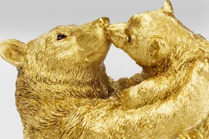 Figura decorativa Bear Lucky Mom oro 27cm - KARE