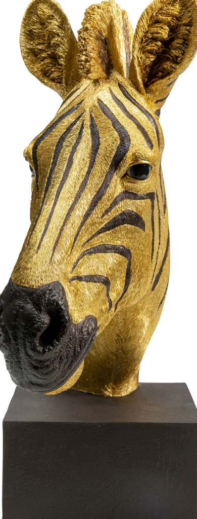 Figura decorativa con forma di testa di zebra - KARE