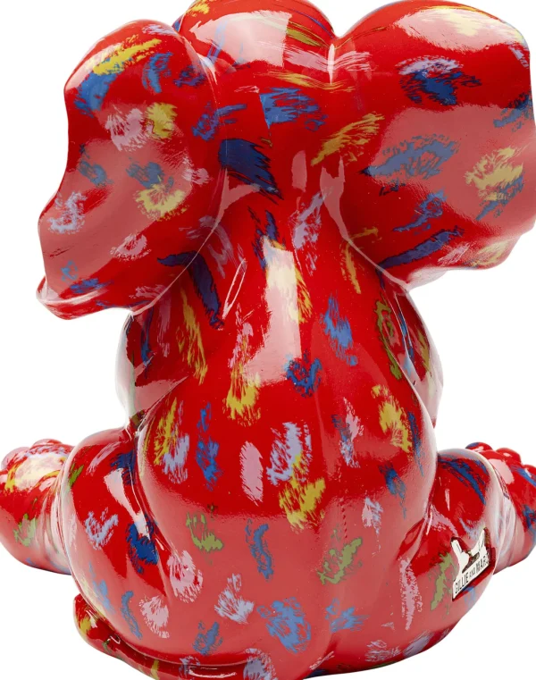 Figura decorativa Elefante Dots Rosso 18cm - KARE