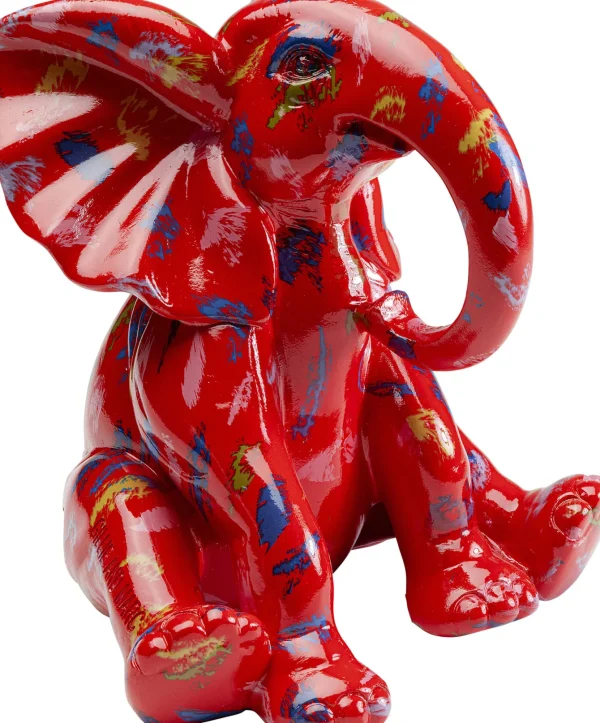 Figura decorativa Elefante Dots Rosso 18cm - KARE