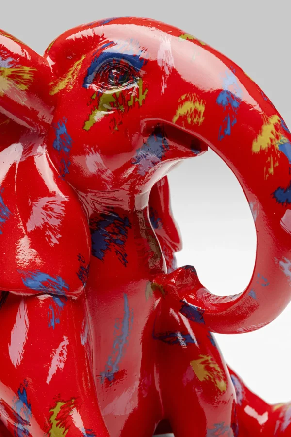 Figura decorativa Elefante Dots Rosso 18cm - KARE