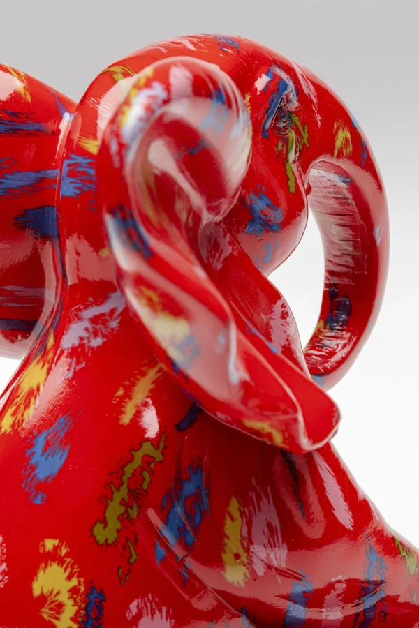 Figura decorativa Elefante Dots Rosso 18cm - KARE
