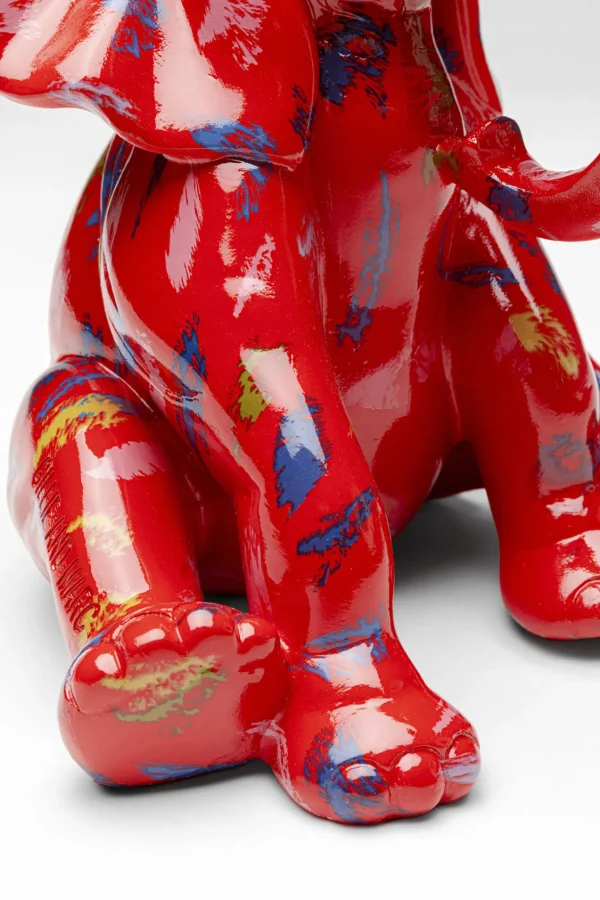 Figura decorativa Elefante Dots Rosso 18cm - KARE