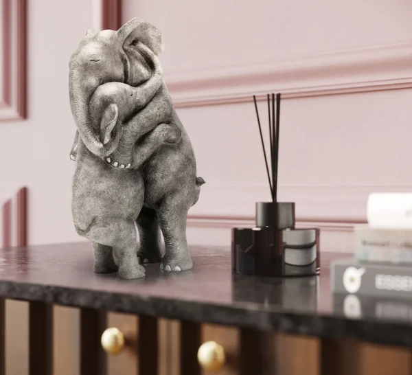 FIGURA DECORATIVA ELEPHANT HUG - KARE
