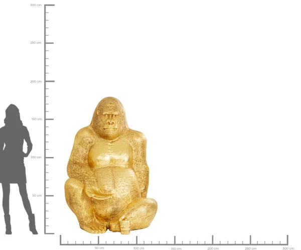 Figura decorativa Gorilla oro XL 180 - KARE