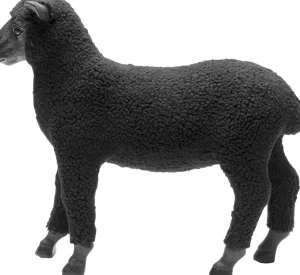 Figura decorativa Happy Sheep Wool nero 37cm - KARE