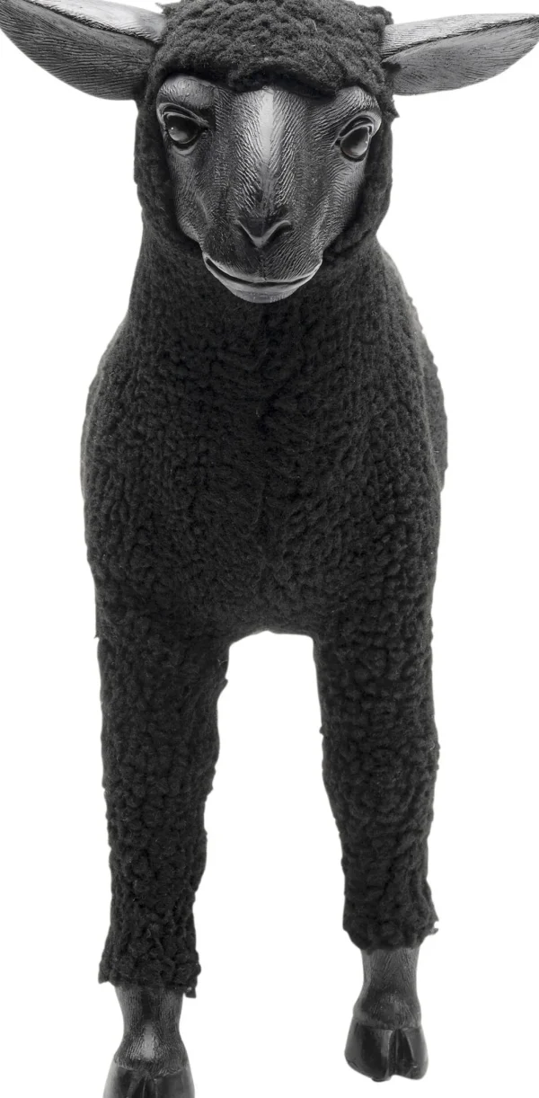 Figura decorativa Happy Sheep Wool nero 37cm - KARE
