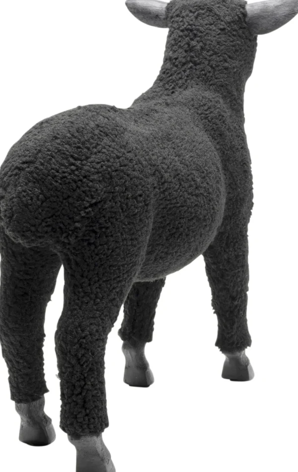 Figura decorativa Happy Sheep Wool nero 37cm - KARE