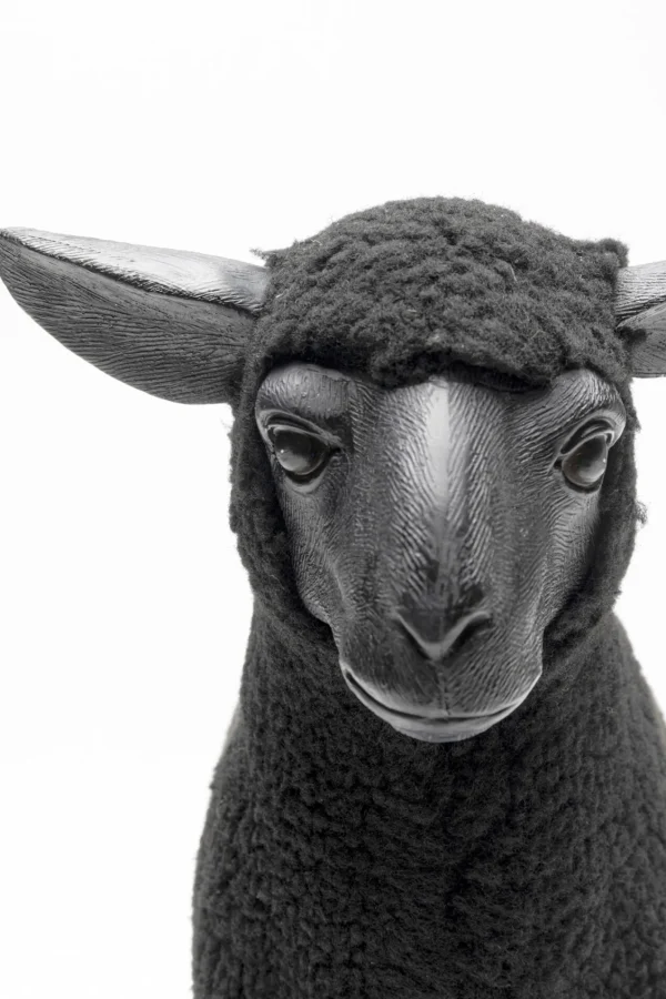 Figura decorativa Happy Sheep Wool nero 37cm - KARE