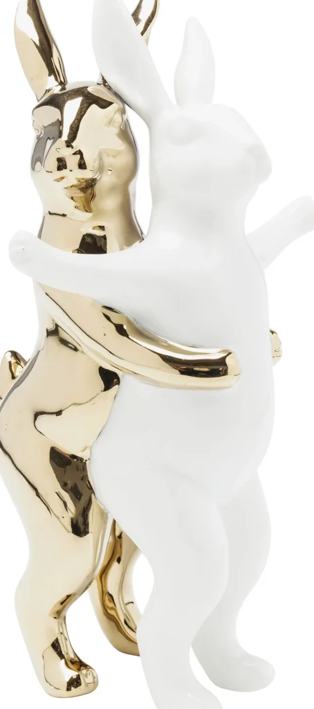 FIGURA DECORATIVA HUGGING RABBITS MEDIO - KARE