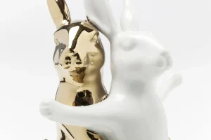 FIGURA DECORATIVA HUGGING RABBITS MEDIO - KARE