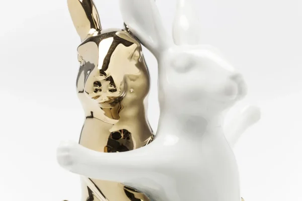 FIGURA DECORATIVA HUGGING RABBITS MEDIO - KARE