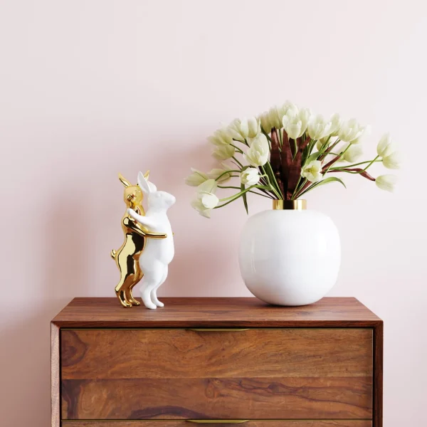 FIGURA DECORATIVA HUGGING RABBITS MEDIO - KARE