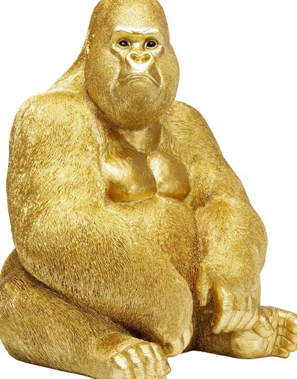 FIGURA DECORATIVA MONKEY GORILLA SIDE XL ORO - KARE