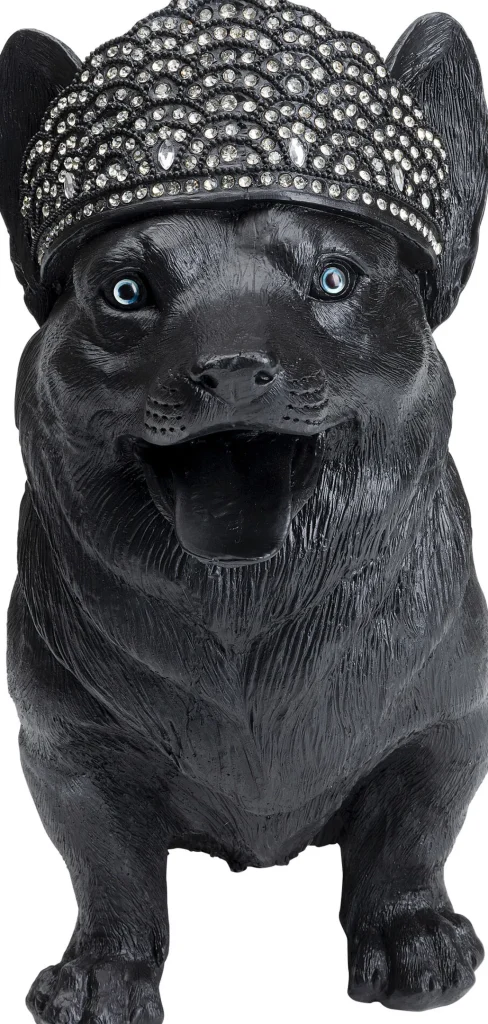 Figura decorativa Royal Standing Corgi nero 52cm - KARE