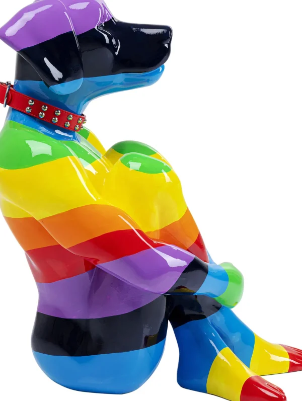 FIGURA DECORATIVA SITTING DOG RAINBOW 80 - KARE