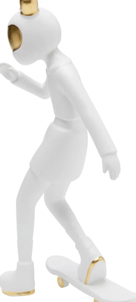 Figura decorativa Skating Astronaut bianco 33cm - KARE