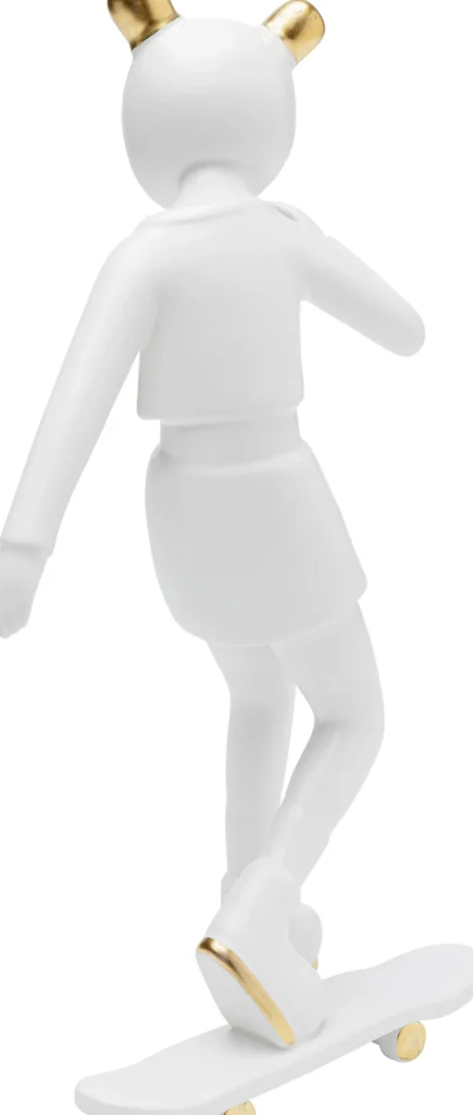 Figura decorativa Skating Astronaut bianco 33cm - KARE