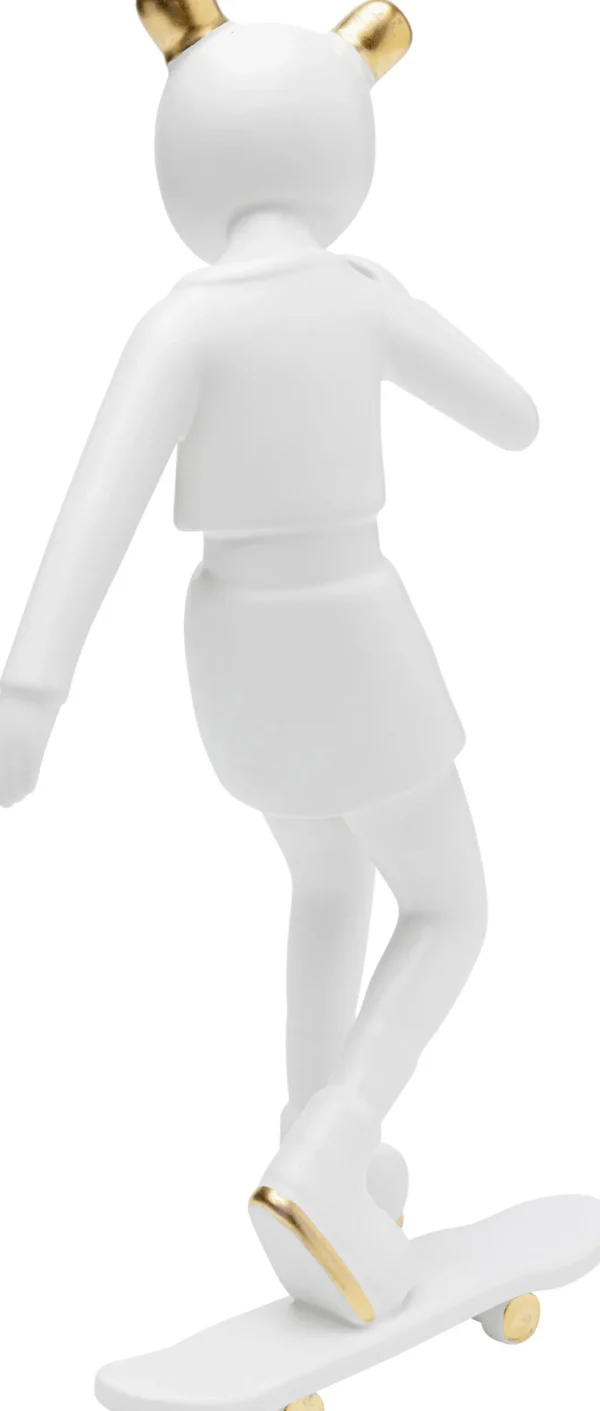 Figura decorativa Skating Astronaut bianco 33cm - KARE