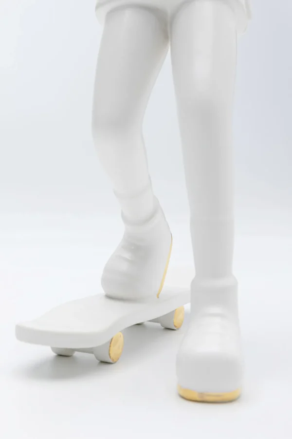 Figura decorativa Skating Astronaut bianco 33cm - KARE