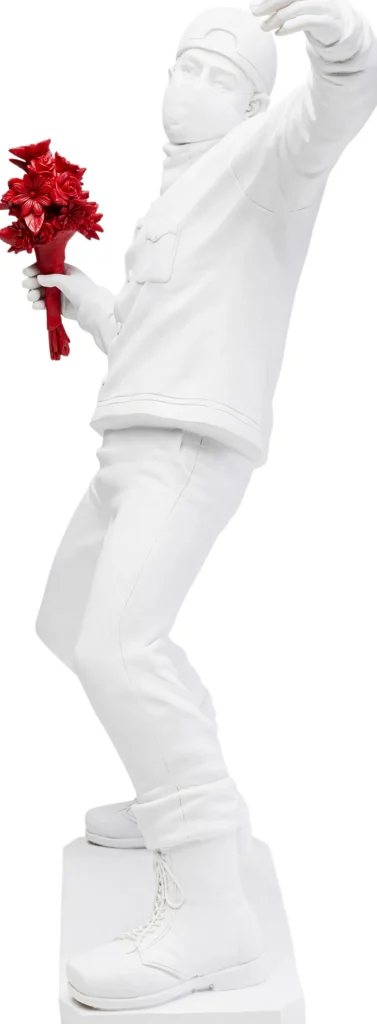 Figura decorativa Street Art Bouquet Bianco 67cm - KARE