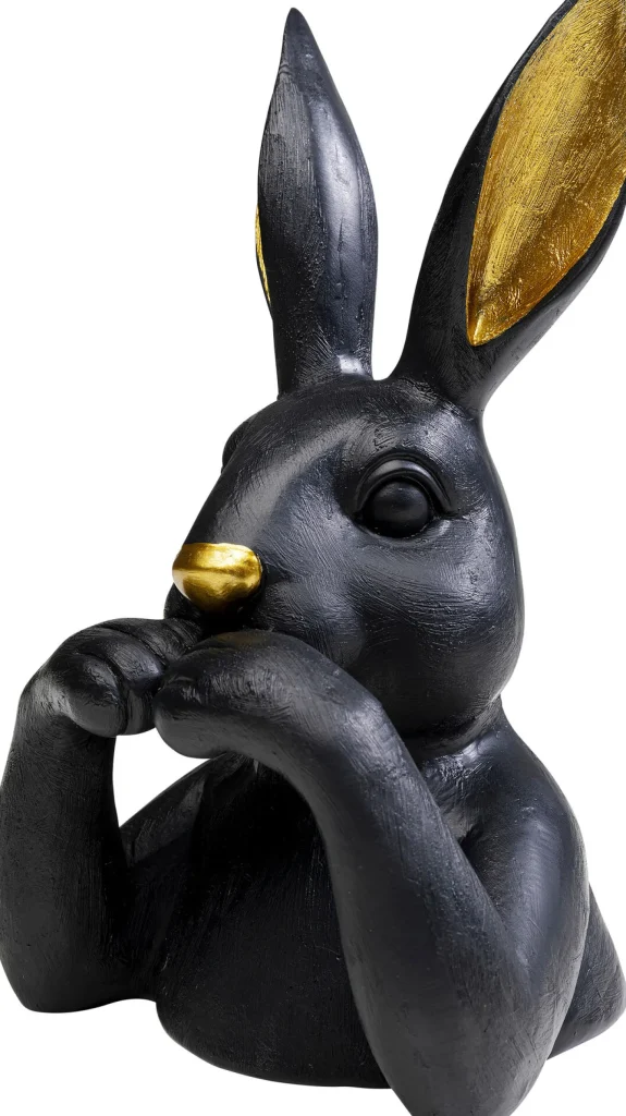 Figura decorativa Sweet Rabbit nero 23cm - KARE
