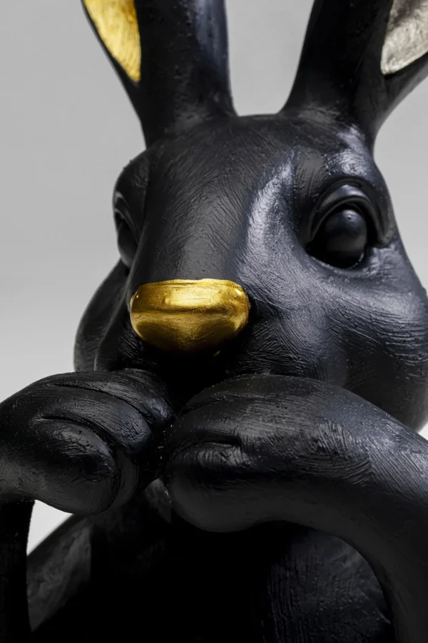 Figura decorativa Sweet Rabbit nero 23cm - KARE
