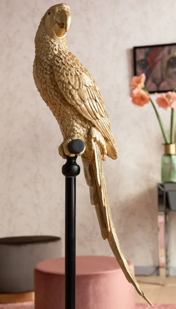 Figurina Deco Pappagallo Oro - KARE