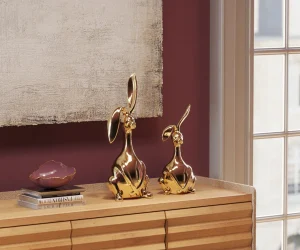 Figurina decorativa Bunny oro 37cm - KARE
