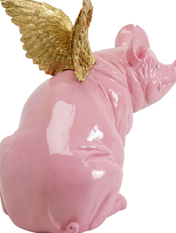 Figurina decorativa Flying Pig rosa 79cm - KARE
