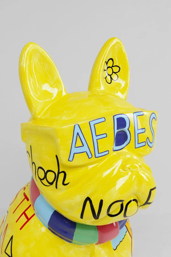 Figurina decorativa Graffiti Dog giallo 122cm - KARE