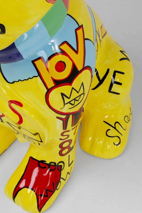 Figurina decorativa Graffiti Dog giallo 122cm - KARE