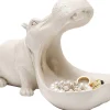 Figurina decorativa Ippopotamo affamato 17 cm Greige - KARE