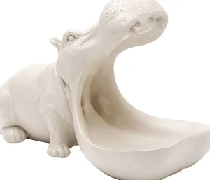 Figurina decorativa Ippopotamo affamato 17 cm Greige - KARE