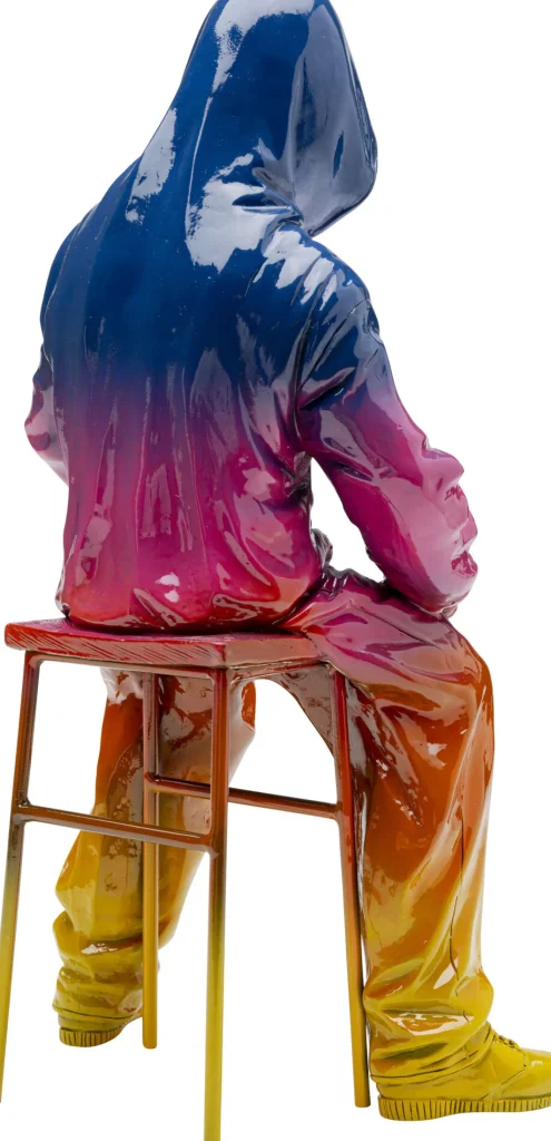 Figurina decorativa Street Art Boy Rainbow 36cm - KARE