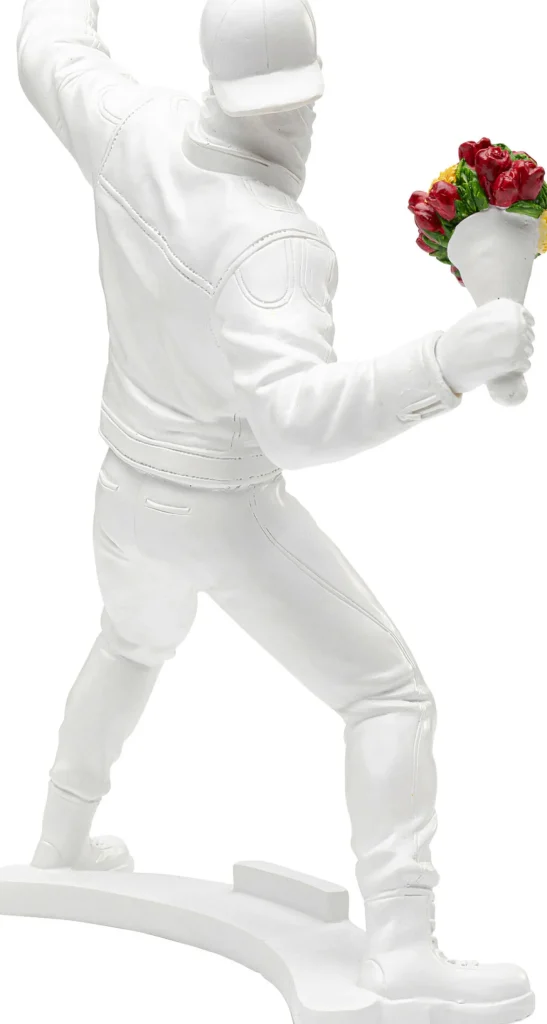 Figurina decorativa Street Art Bouquet Bianco 27cm - KARE