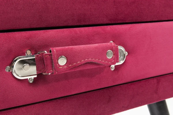 FOOT STOOL DRAWER RED - KARE