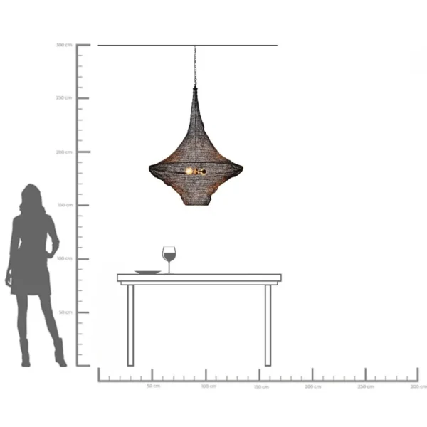 Lampada a sospensione / Lampadario "Cocoon Black" nero Ø89cm - KARE